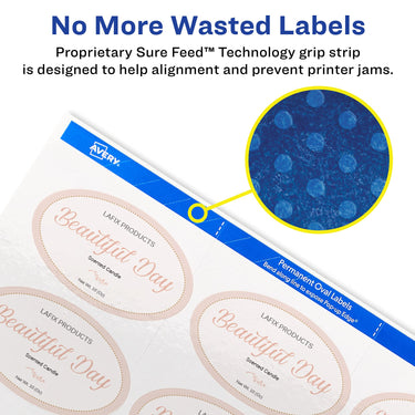 Avery Printable Blank Oval Labels, 2